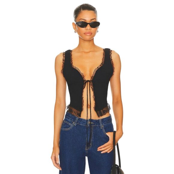 Lioness Tops - LIONESS Resurgence Cami in Onyx Medium New Womens sleeveless Tank Top